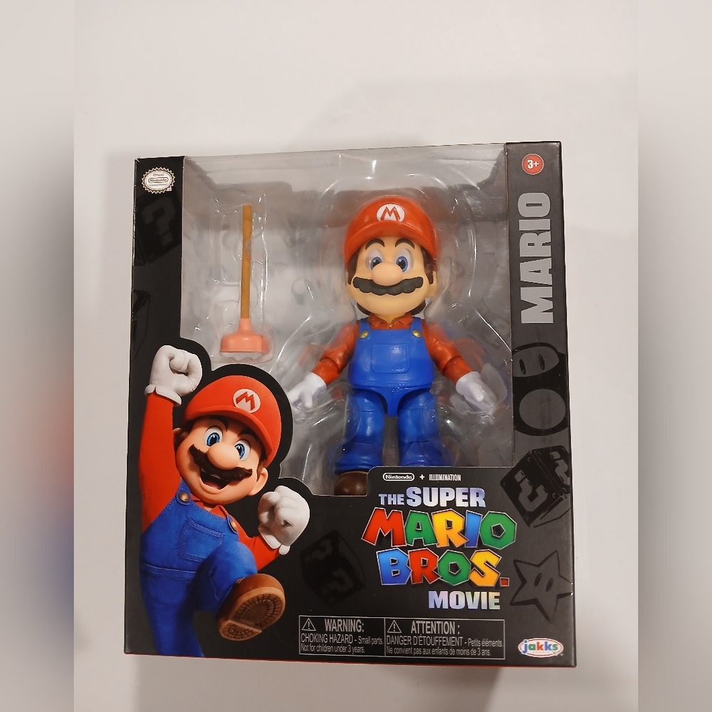 Super Mario Bros. Movie Action Figure - Red and Blue